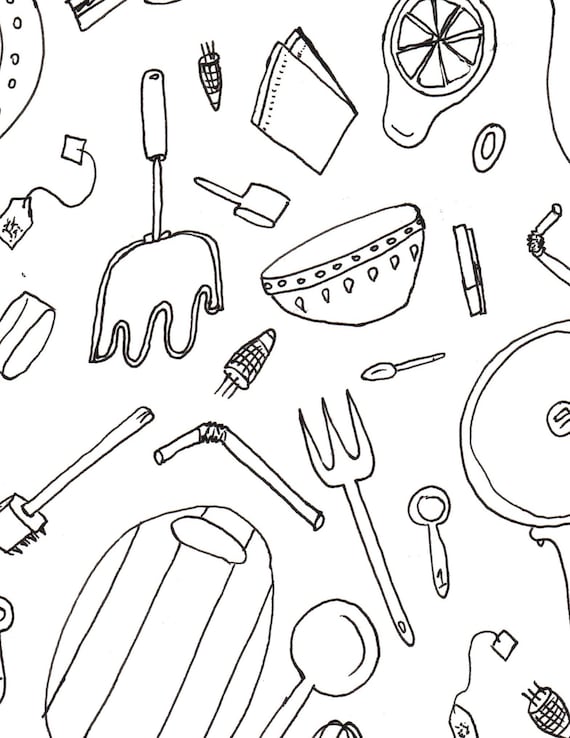 Coloring Pages Kitchen Coloring Page I Spy Coloring Page - Etsy