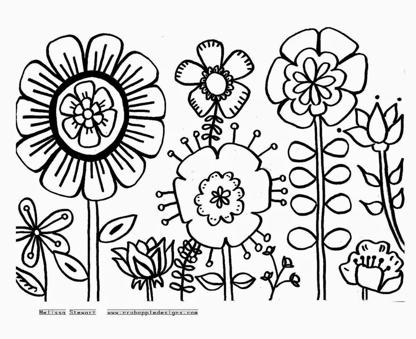 Flowers Coloring Sheets | Free Coloring Sheet