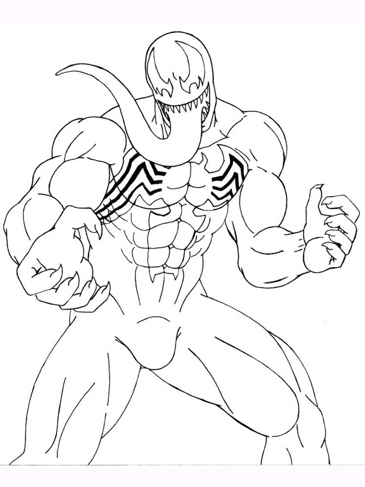 Venom coloring pages. Download and print Venom coloring pages