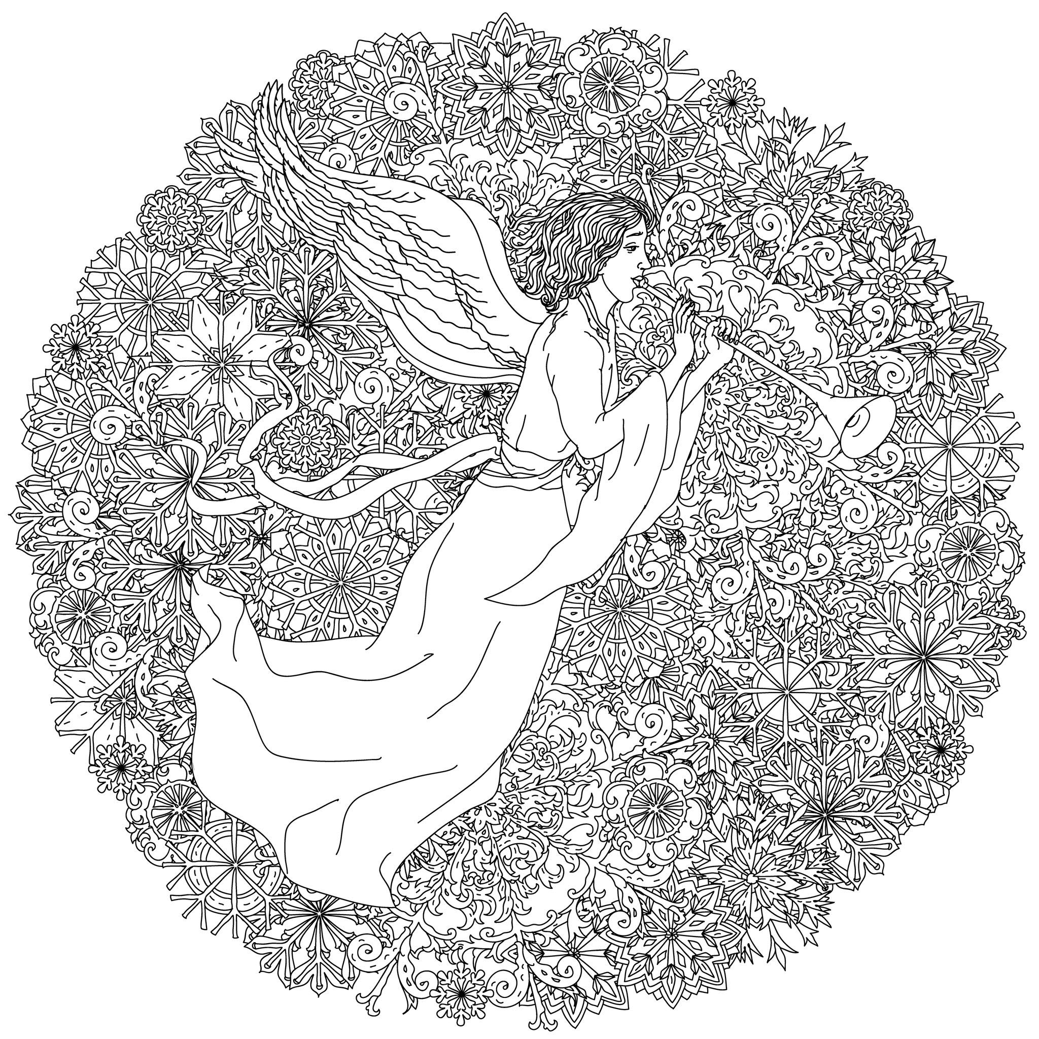 Angel - Coloring Pages for Adults