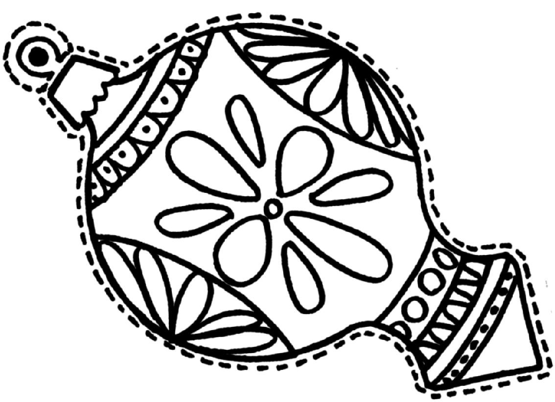 Christmas Decorations Coloring Pages Free - Coloring