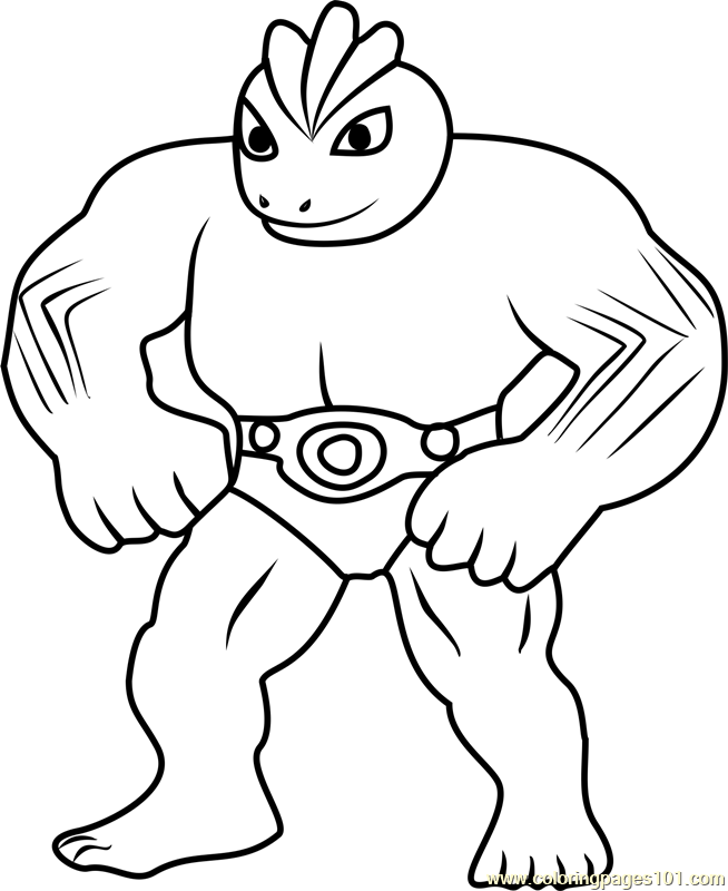 Machoke Pokemon GO Coloring Page for Kids - Free Pokemon GO Printable Coloring  Pages Online for Kids - ColoringPages101.com | Coloring Pages for Kids