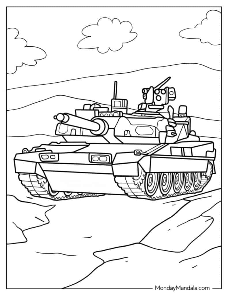 22 Tank Coloring Pages (Free PDF Printables)