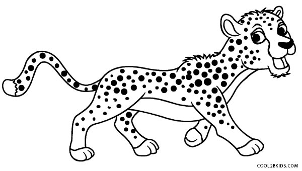 Printable Cheetah Coloring Pages For Kids