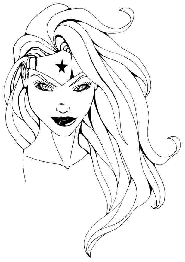 Drawing Wonder Woman #74653 (Superheroes) – Printable coloring pages