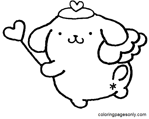 Pompompurin Angel Coloring Pages - Pompompurin Coloring Pages - Coloring  Pages For Kids And Adults