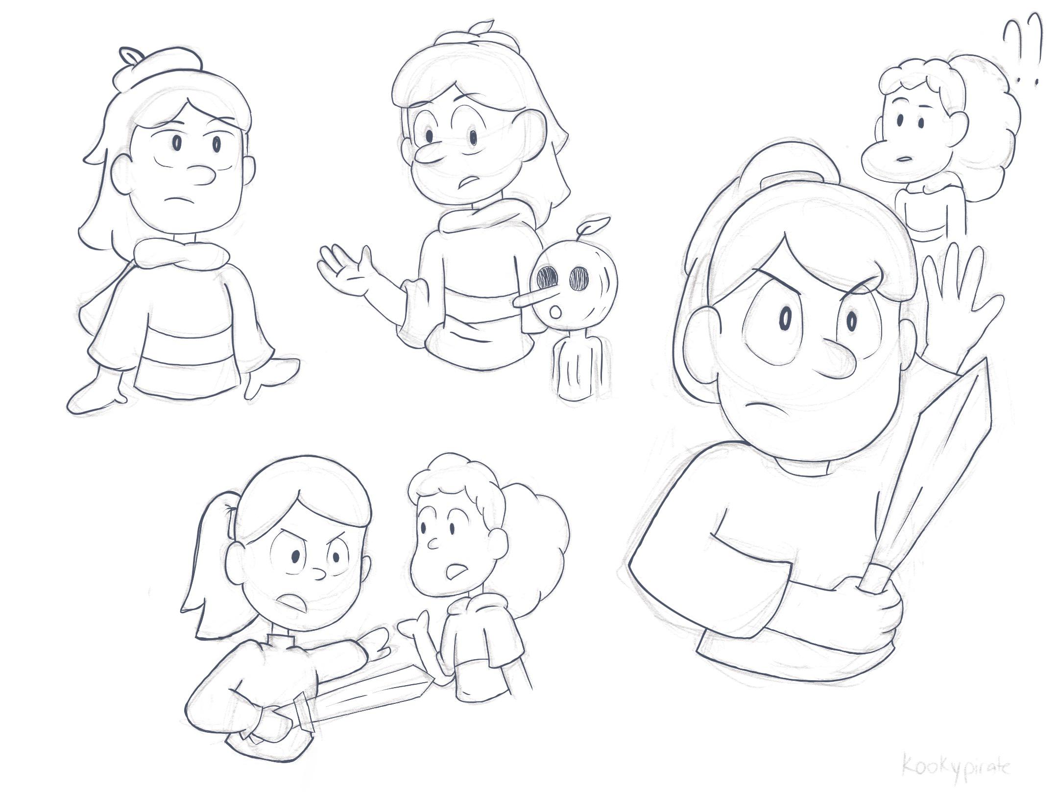 Tried to draw hilda and frida from memory : r/HildaTheSeries