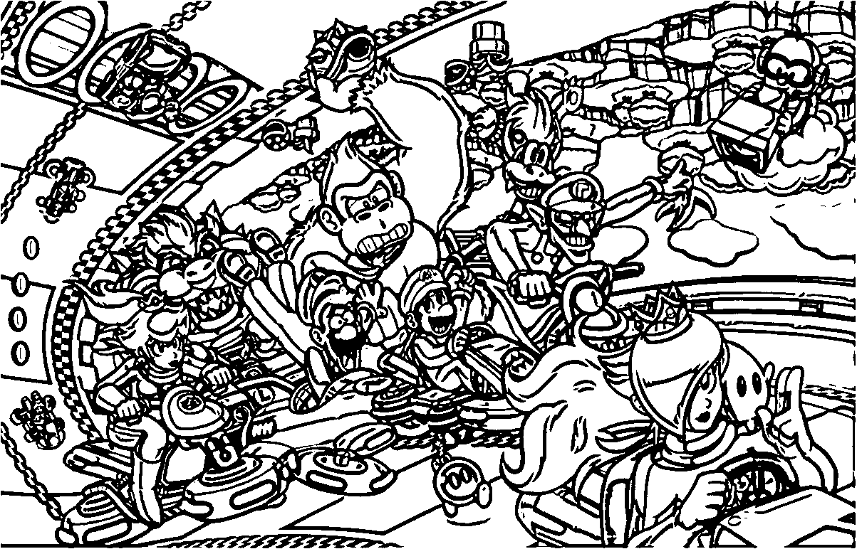 Mario_kart_8_poster_nintendo_force__8_coloring_page | Wecoloringpage