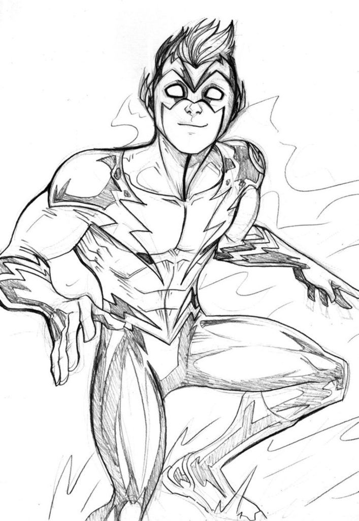 Coloring Pages: New The Flash Coloring Pages Superhero Unusual The ...