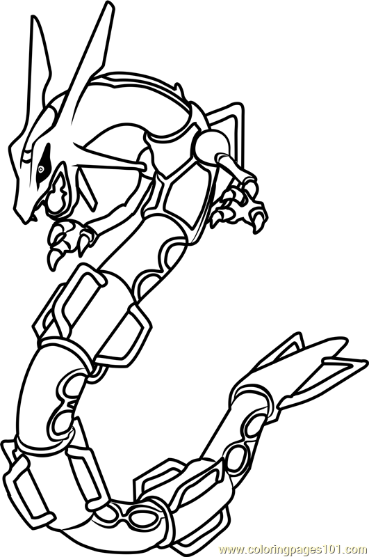 Rayquaza Pokemon Coloring Page - Free Pokémon Coloring Pages ...