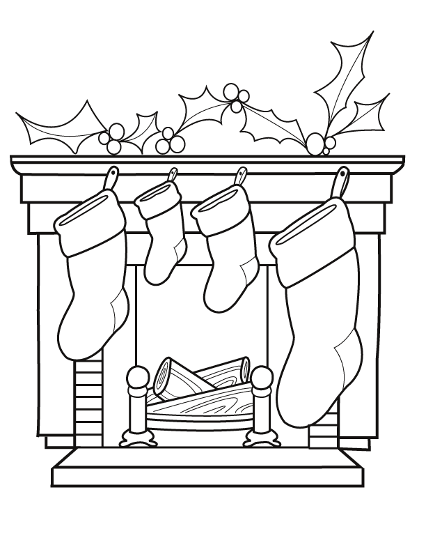 Christmas Stocking Coloring Pages | Christmas coloring sheets ...