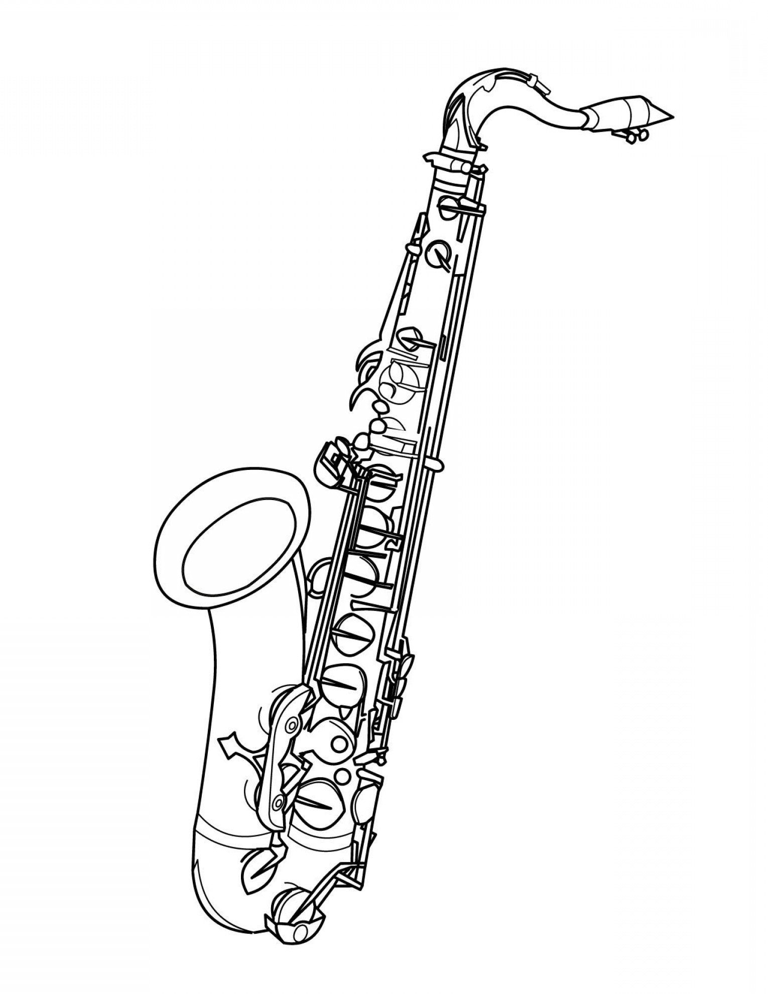 Tenor Saxophone Drawing at PaintingValley.com | Explore collection ...