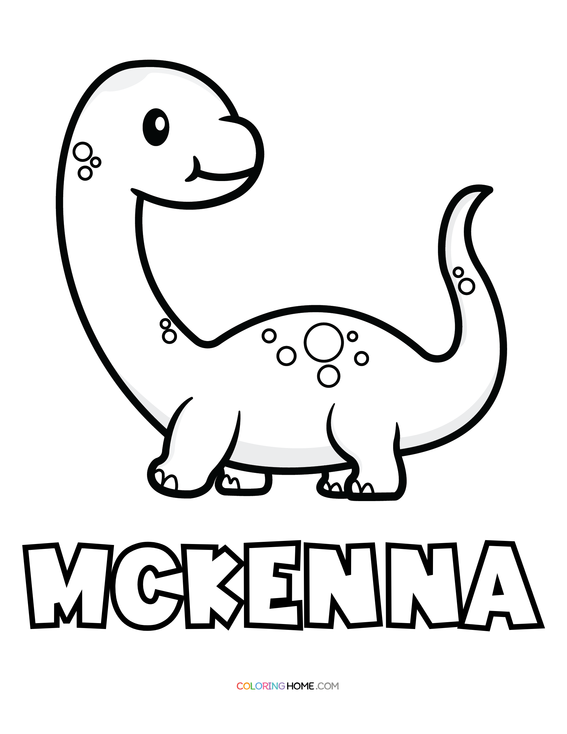 Mckenna dinosaur coloring page