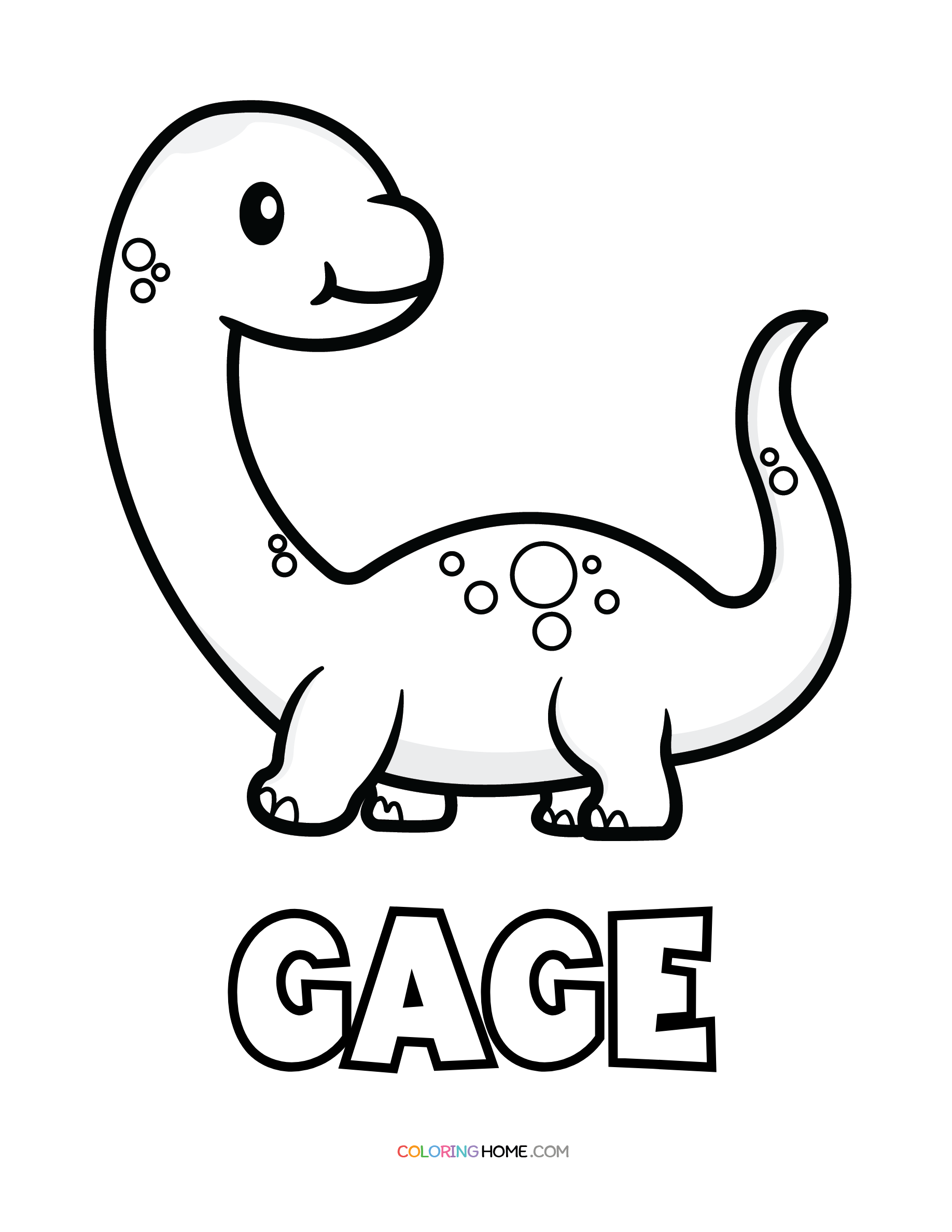 Gage Name Coloring Pages - Coloring Nation