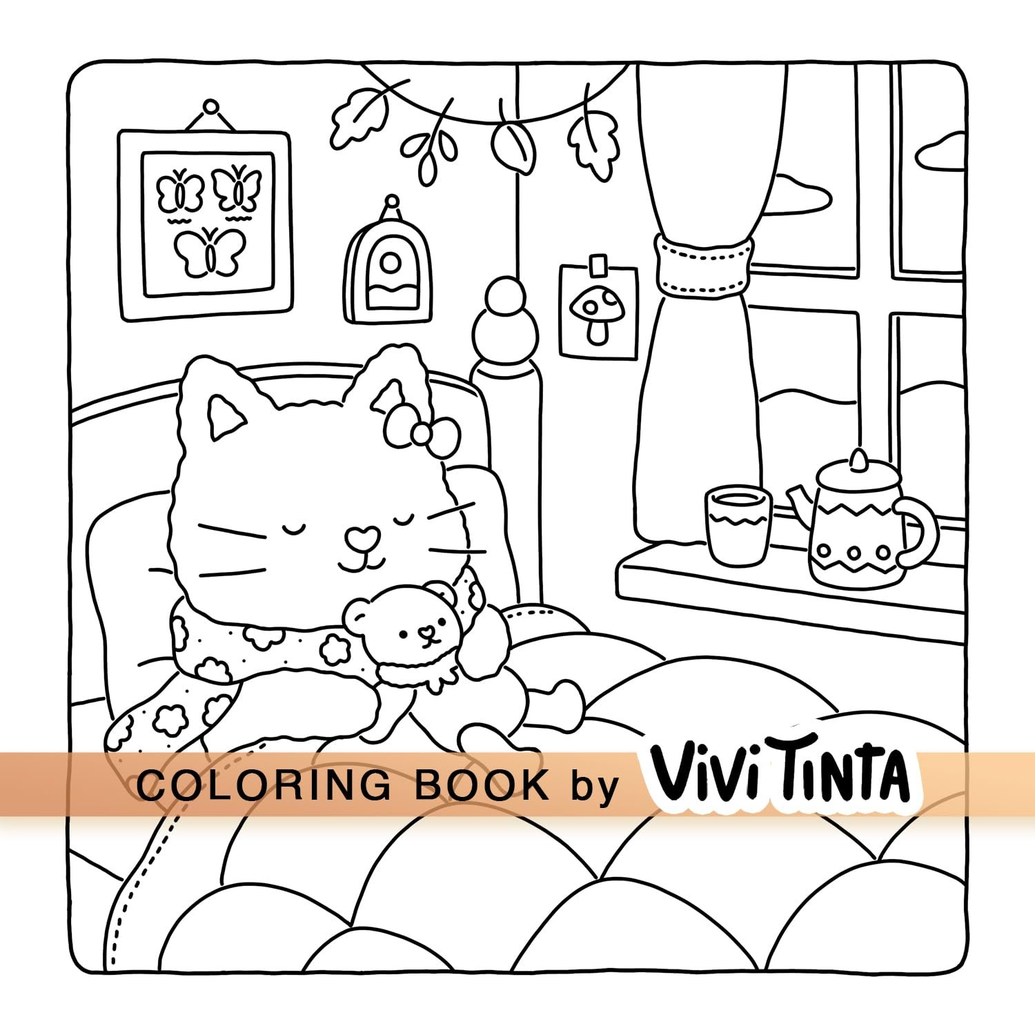 Relax With Fuzzy Hygge - Cute Coloring ...