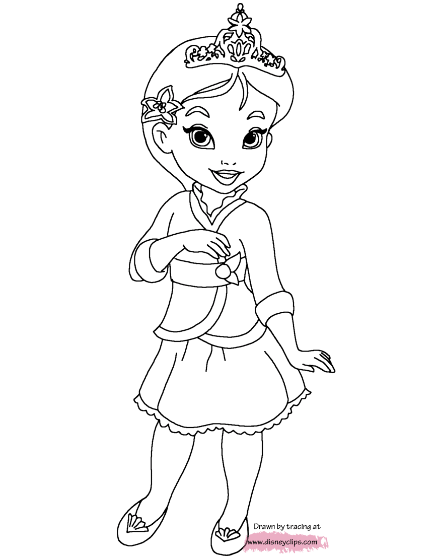 Disney's Little Princesses Coloring Pages | Disneyclips.com