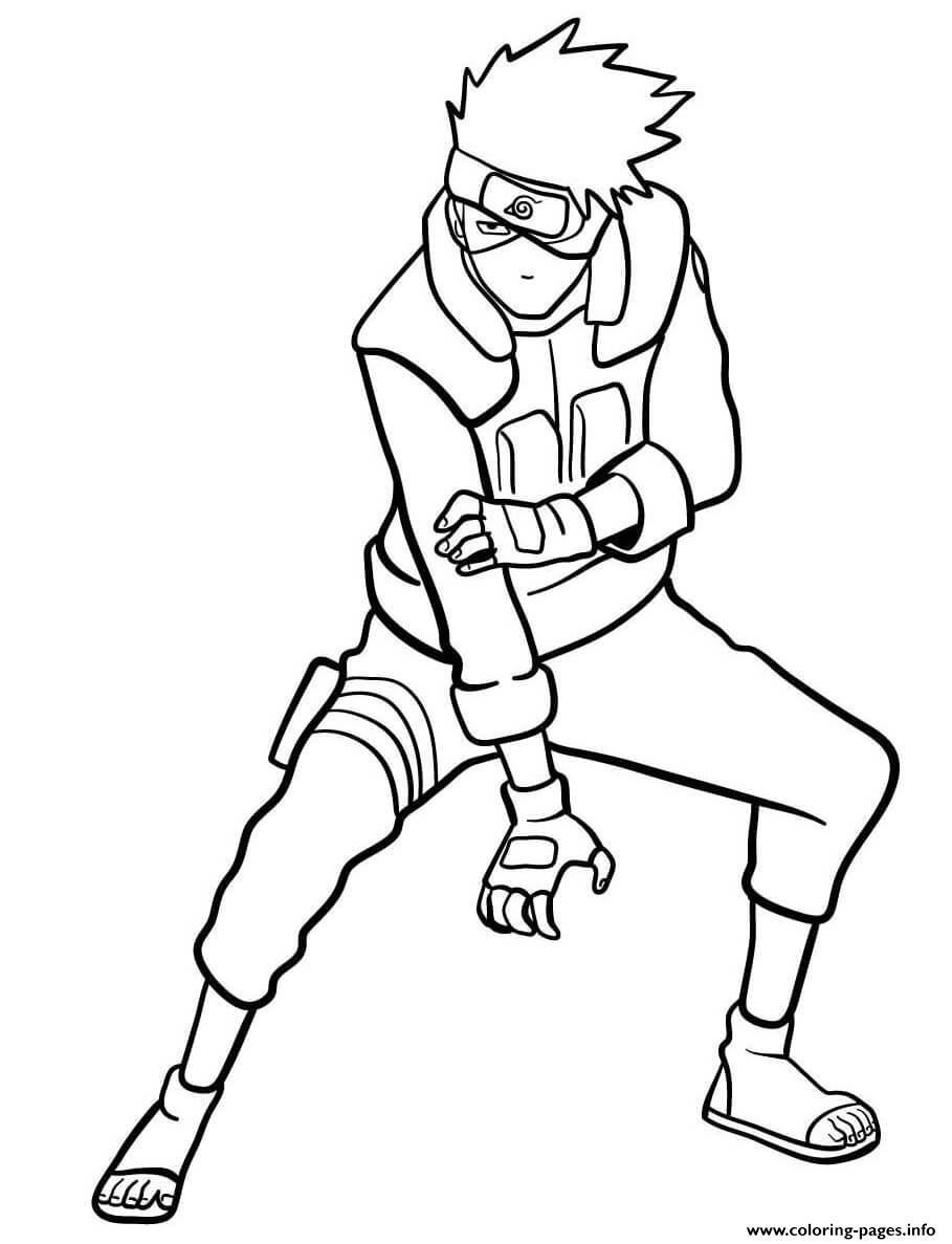 Anime Coloring Pages Kakashi - Coloring and Drawing