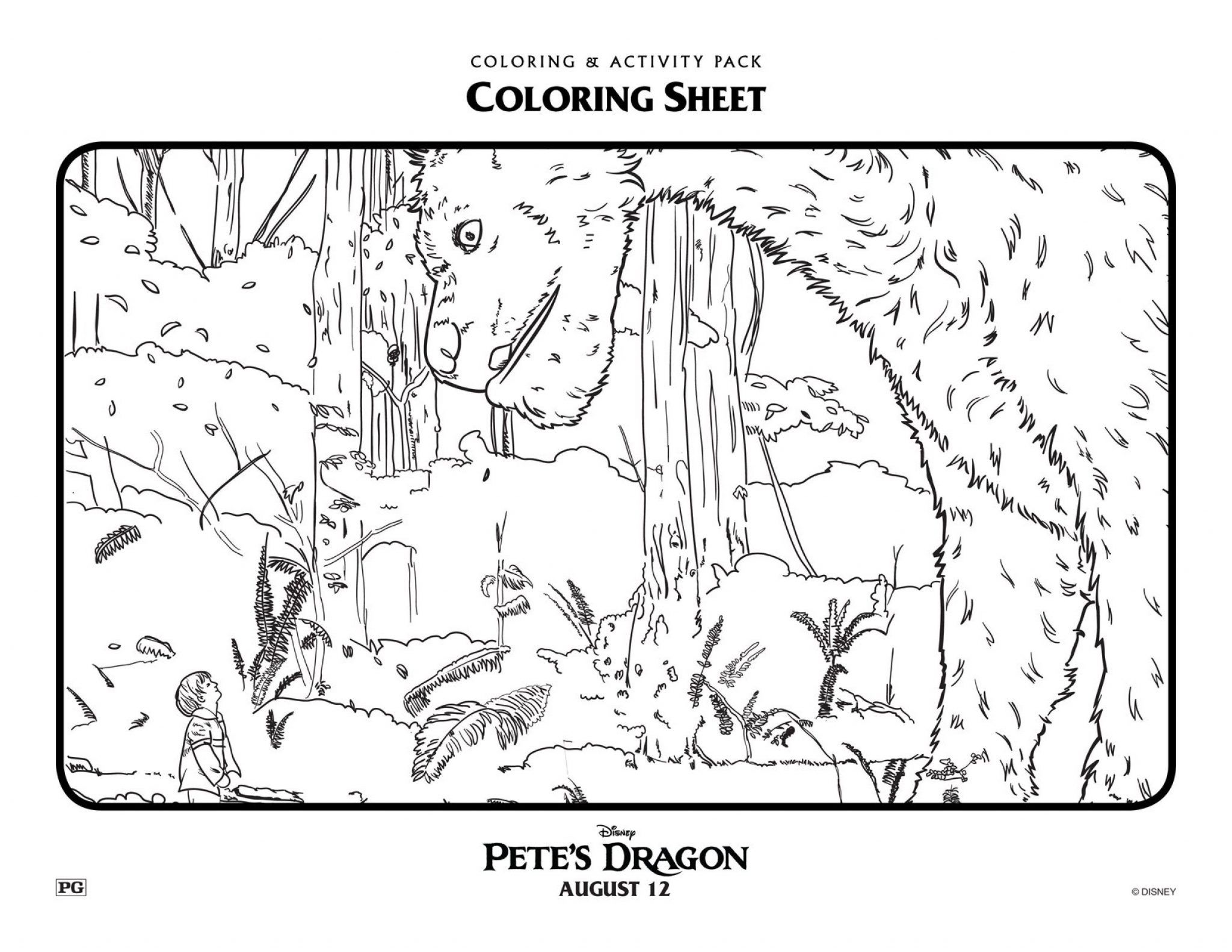 Pete's Dragon-Coloring Pages-5 - Disney Gals