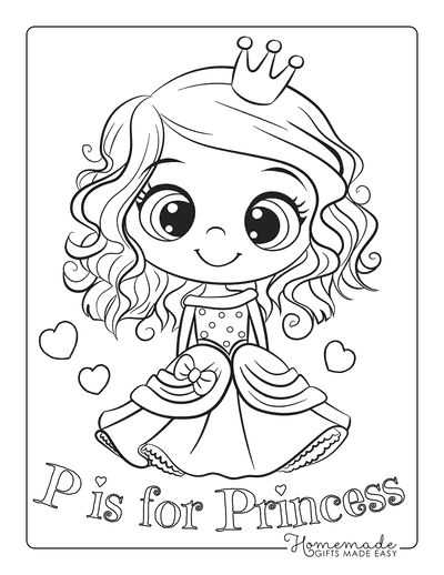 Free Princess Coloring Pages for Kids