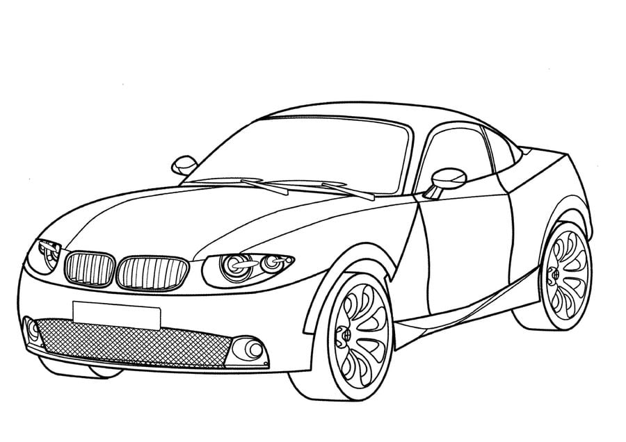 Coloring pages: BMW, printable for kids & adults, free