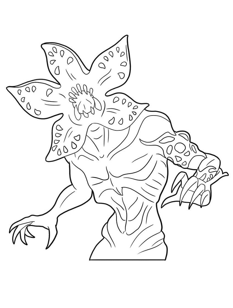 Demogorgon Stranger Things 2 Coloring Page - Free Printable Coloring Pages  for Kids