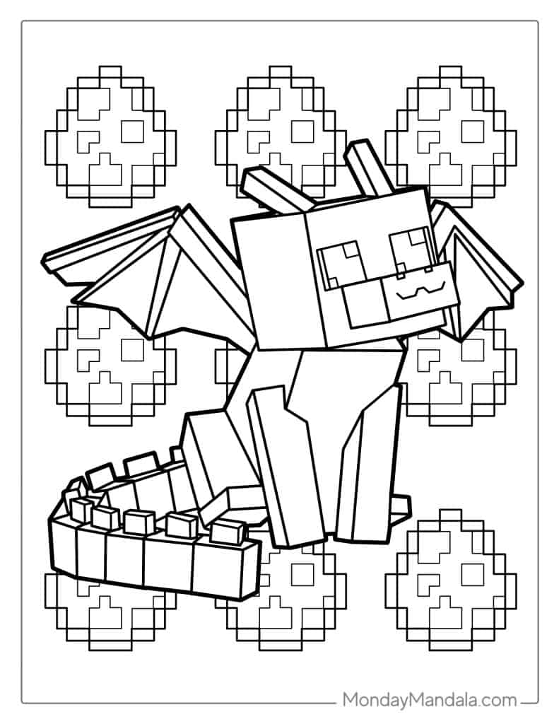 80 Minecraft Coloring Pages (Free PDF ...