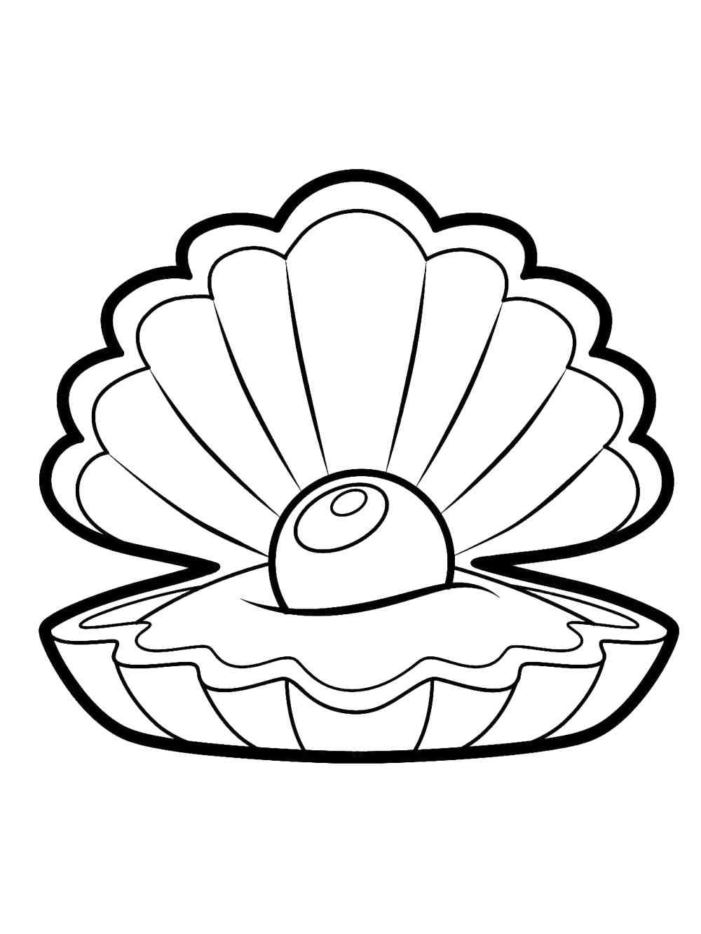 Oyster coloring page - Free printable
