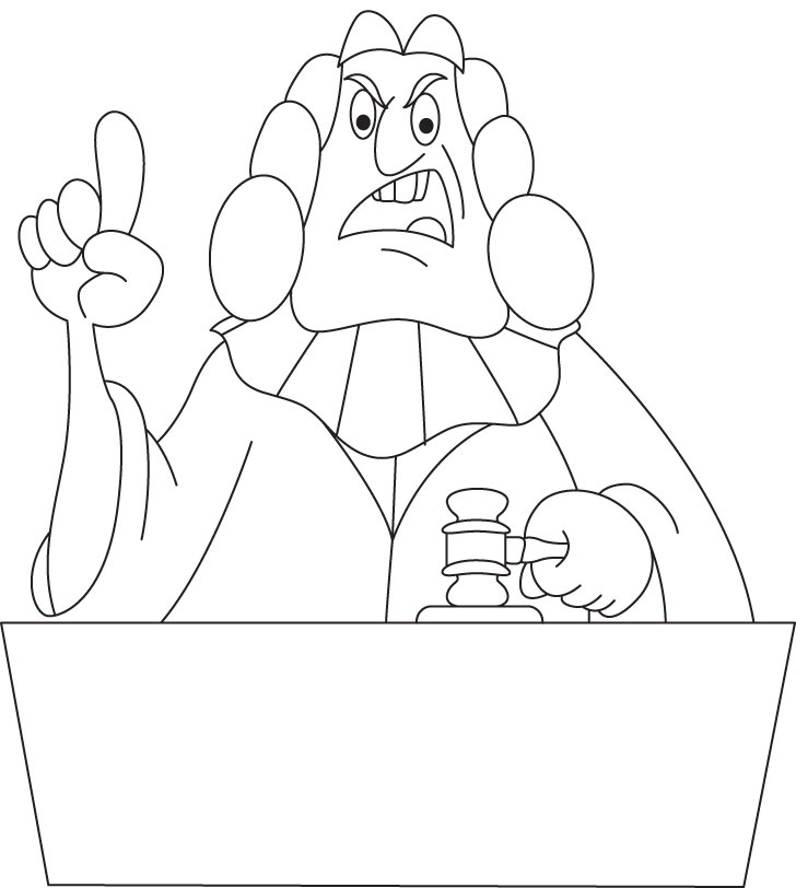 Judge coloring page | Download Free Judge coloring page for kids | Best Coloring  Pages