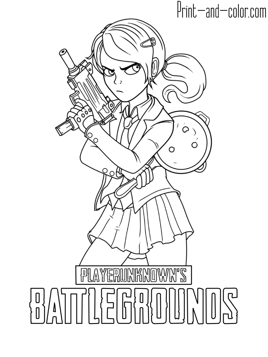 Playerunknown's Battlegrounds coloring pages | Print and Color.com