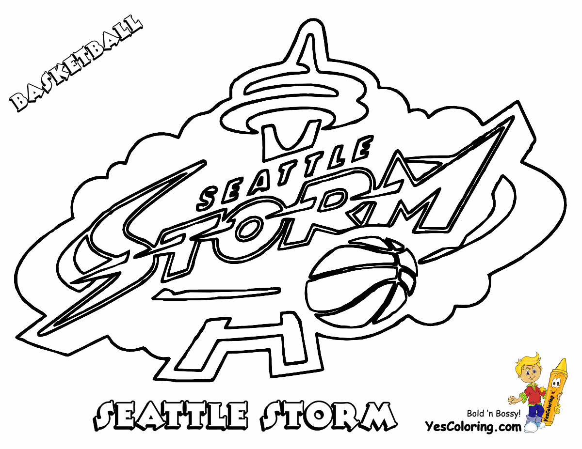 Coloring pages for boys basketball teams