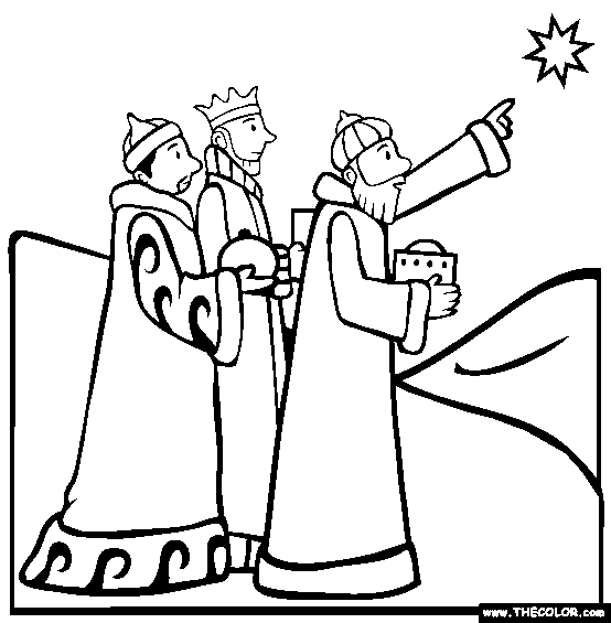 Three Wise Men Coloring Page | Free Three Wise Men
