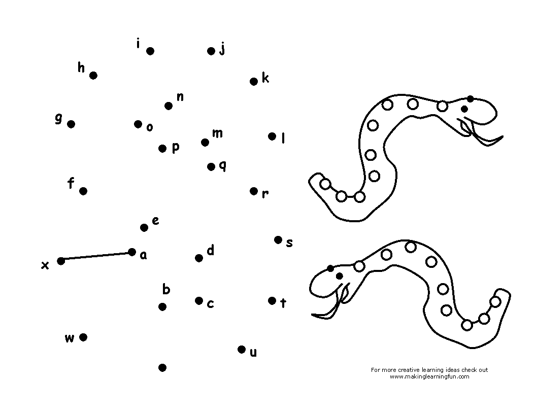 Snake ABC dot-to-dot