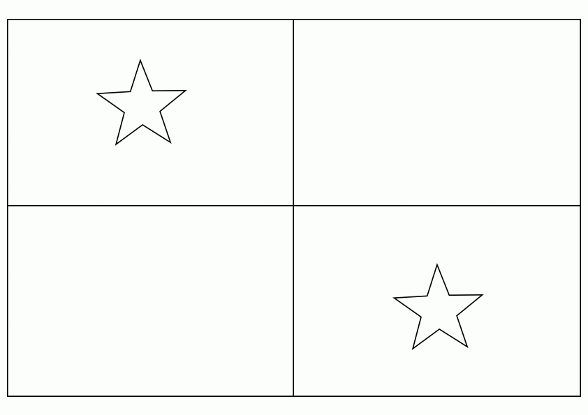 Panama Flag Coloring Page