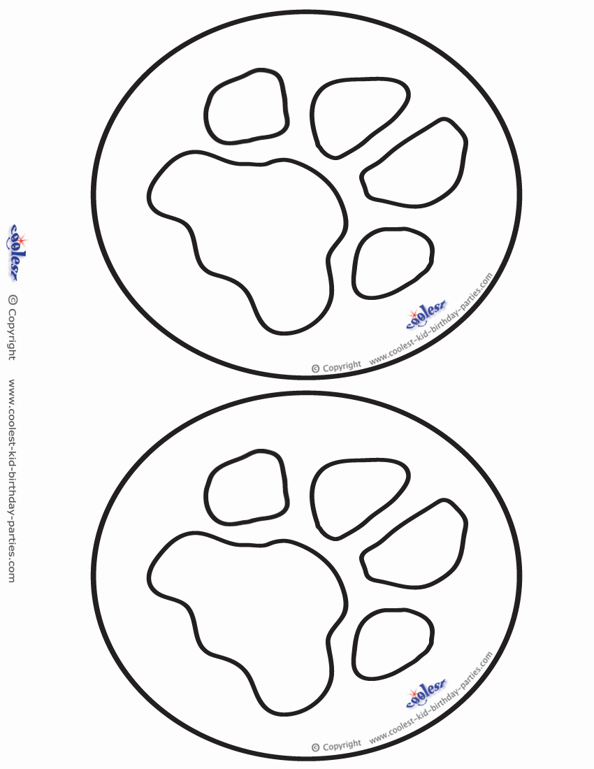 Tiger Paw Print Coloring Page