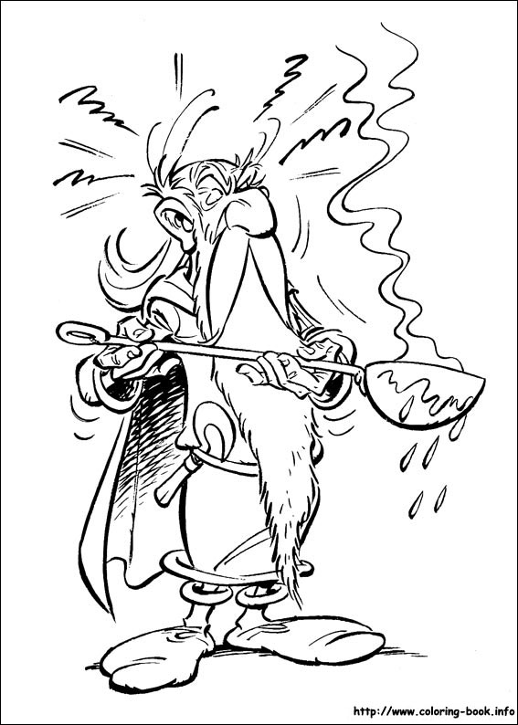 Getafix - Asterix Coloring Pages