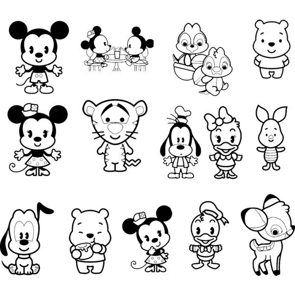 Disney Cuties Colouring Page | Kawaii desenhos fofos, Desenhos fáceis,  Desenhos fofos para colorir