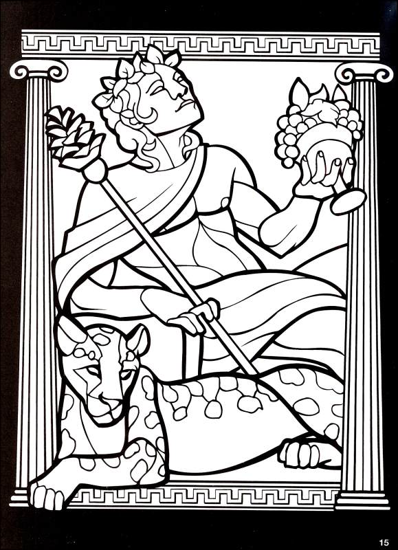 Greek & Roman Gods Stained Glass Coloring Book | Dover Publications |  9780486469959
