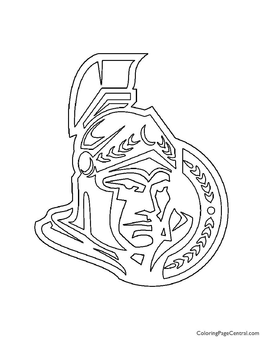 NHL - Ottowa Senators Logo Coloring Page | Coloring Page Central