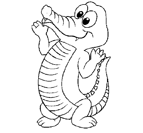 Baby crocodile coloring page - Coloringcrew.com