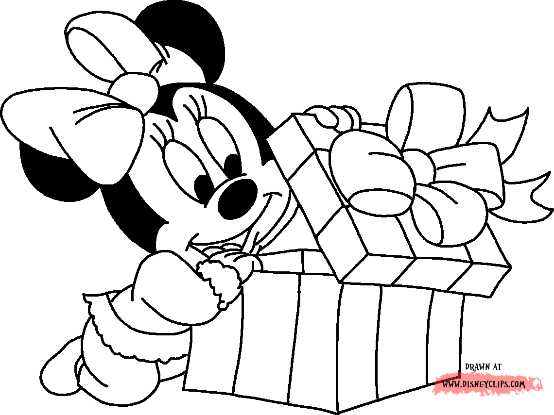 Baby Minnie Christmas Coloring Pages - Coloring Pages For All Ages