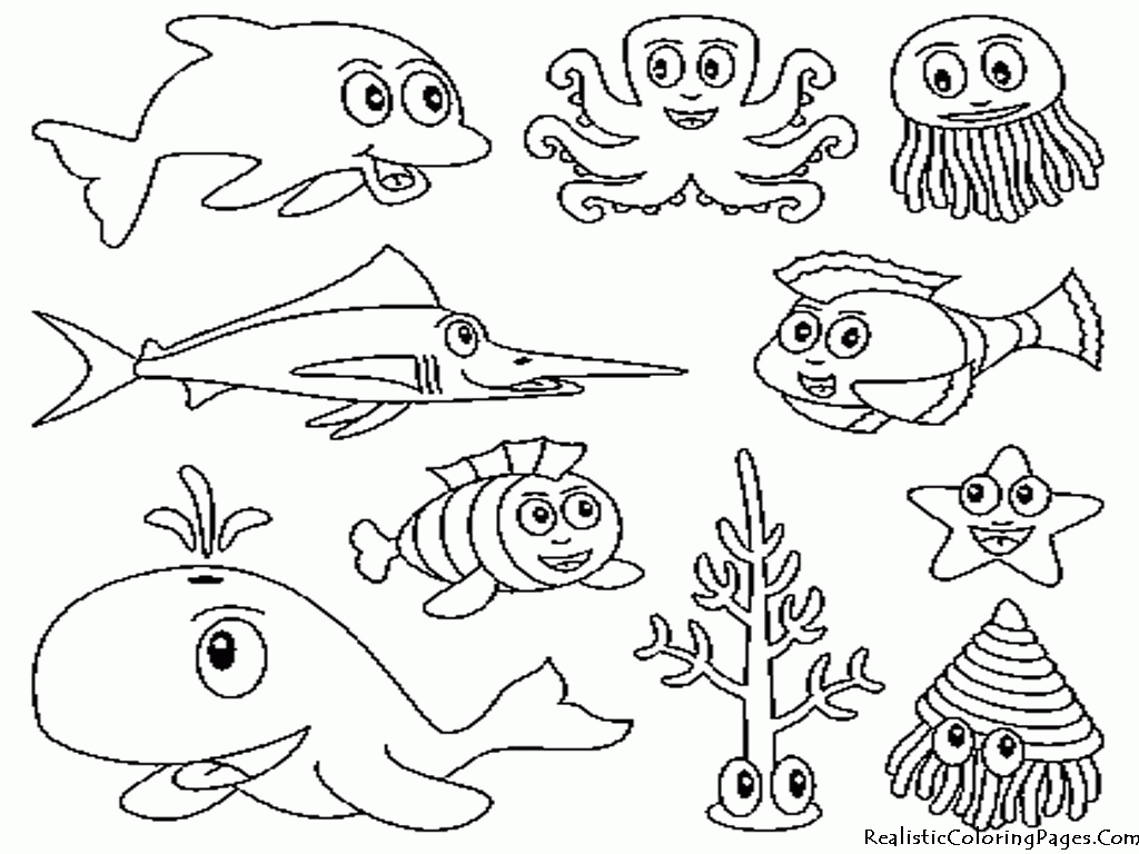 Animals To Color For Kids - Coloring Pages for Kids and for Adults