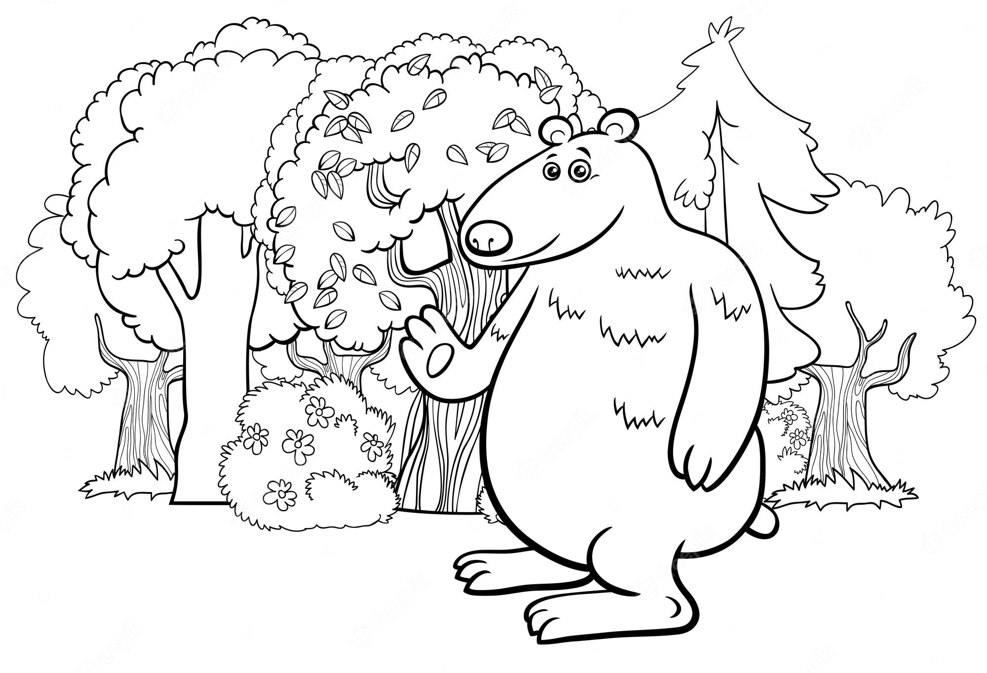 Forest Animals Coloring Pages Images - Free Download on Freepik