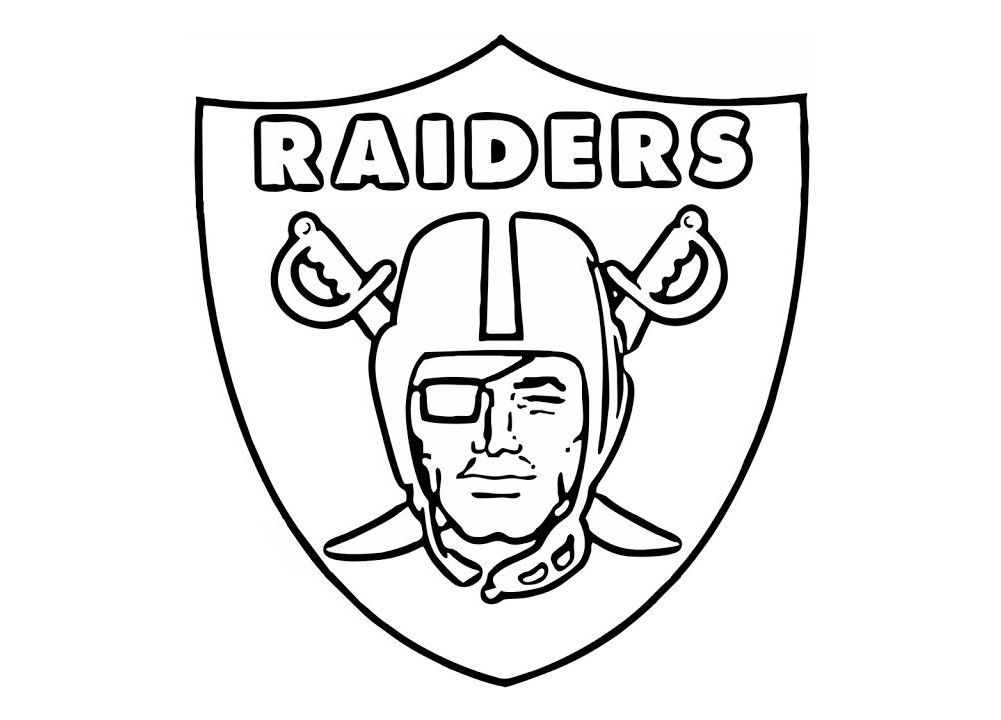 Raiders Logo Coloring Pages | Oakland raiders logo, Raiders tattoos, Raiders