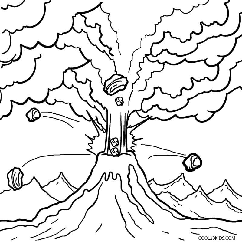 Printable Volcano Coloring Pages For Kids | Cool2bKids | Coloring pages, Coloring  pages nature, Coloring pages for kids