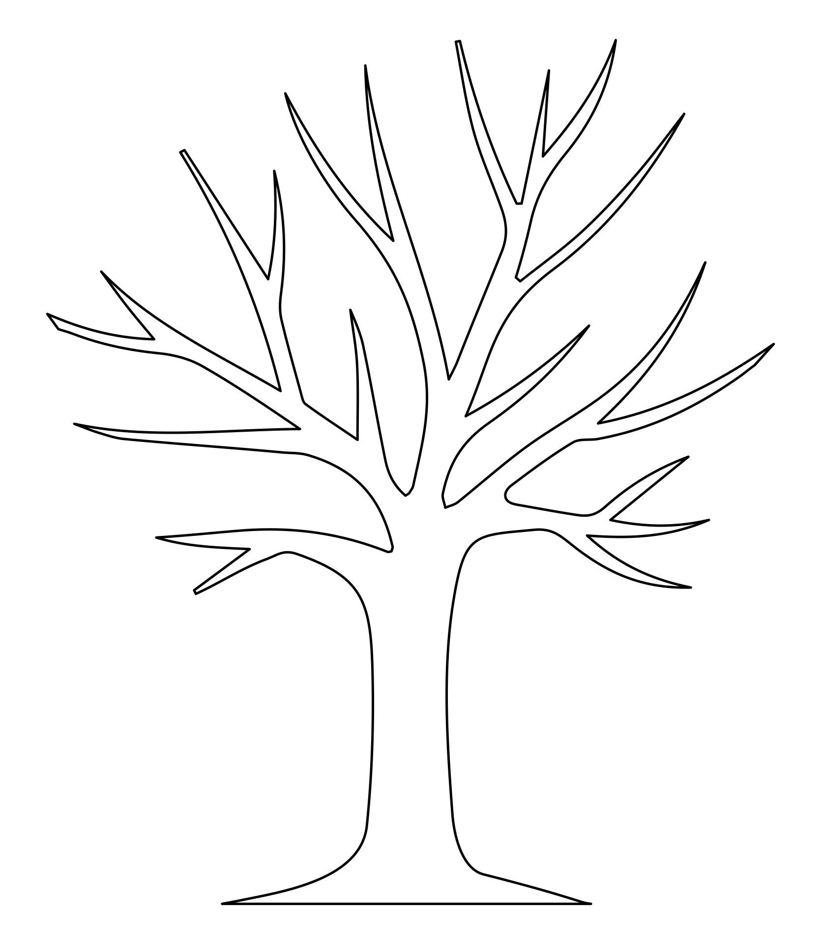 10 Best Tree Branches With Printable Pattern | Tree outline, Tree printable  free, Tree branches
