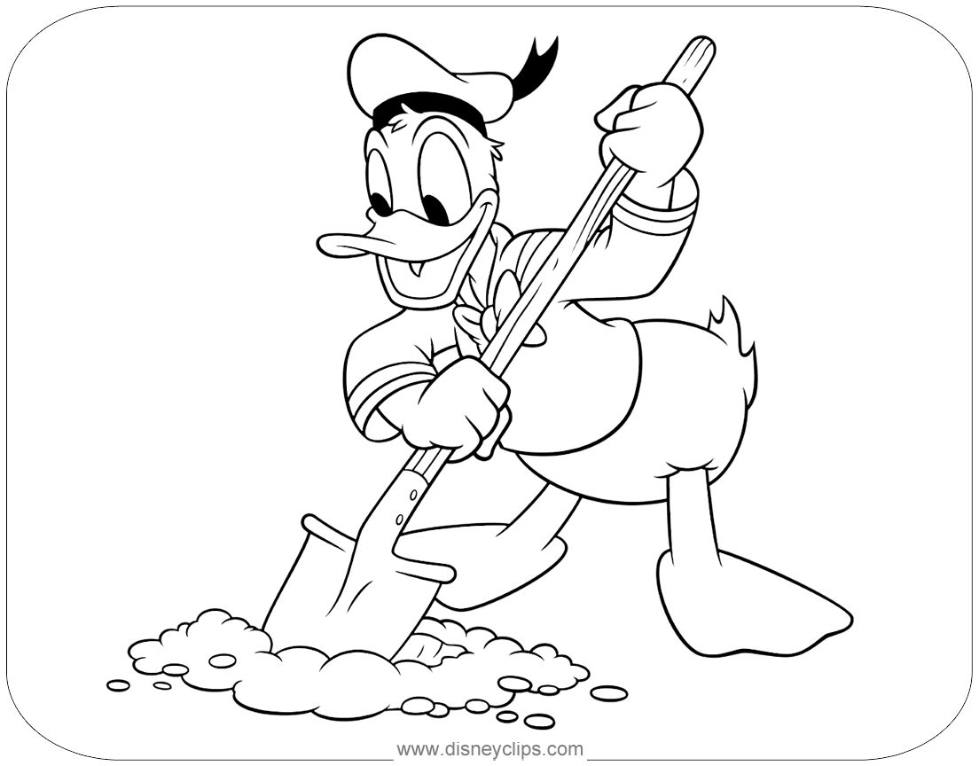 Donald Duck Coloring Pages (2) | Disneyclips.com