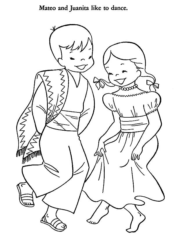 Traditional Mexican Dress Coloring Pages : Color Luna | Dance coloring pages,  Coloring pages, Flag coloring pages
