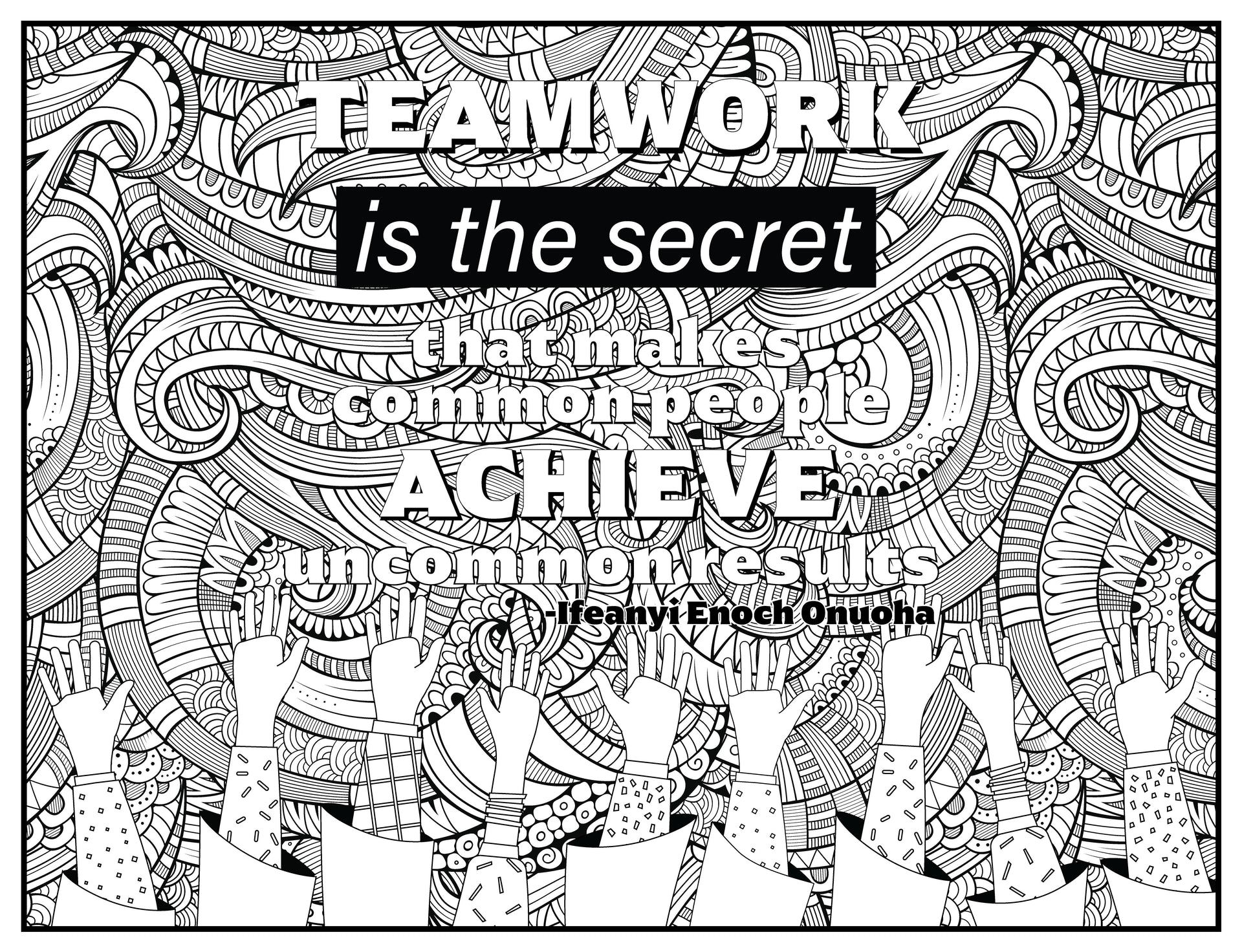 Teamwork Giant Coloring Poster 46