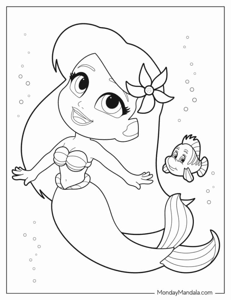 28 Ariel Coloring Pages (Free PDF ...