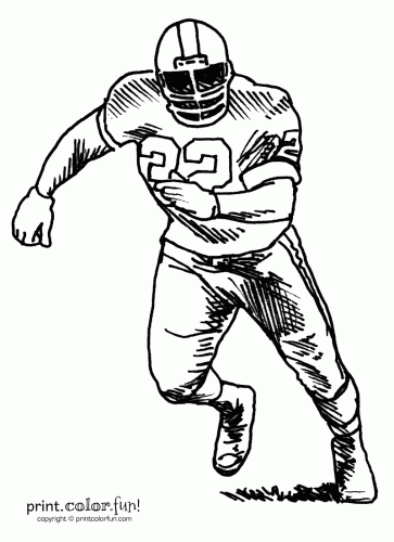 14 football player coloring pages: Free sports printables, at  PrintColorFun.com